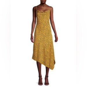 Karl Lagerfeld Mustard Asymmetrical Dress